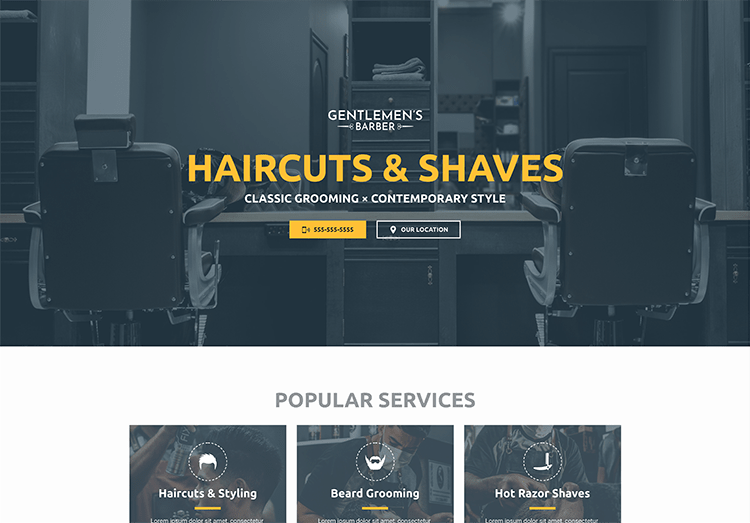 Criador de Sites com IA e Hospedagem BR - Barbearia