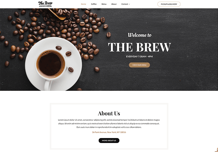 Criador de Sites com IA e Hospedagem BR - Cafetria