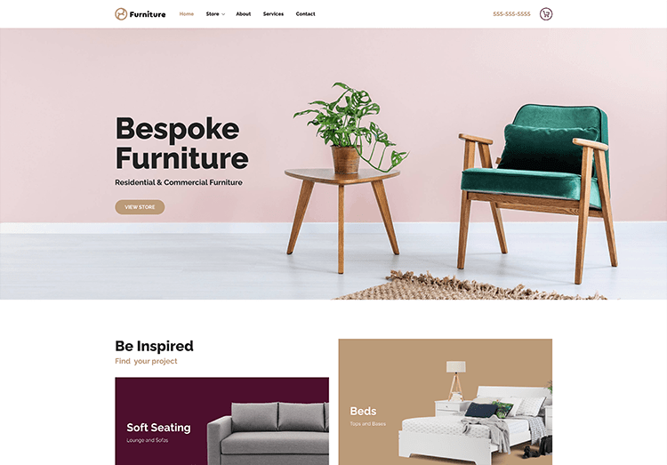 Criador de Sites com IA e Hospedagem BR - Coleção de Móveis